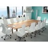 Table de réunion dessus forme tonneau