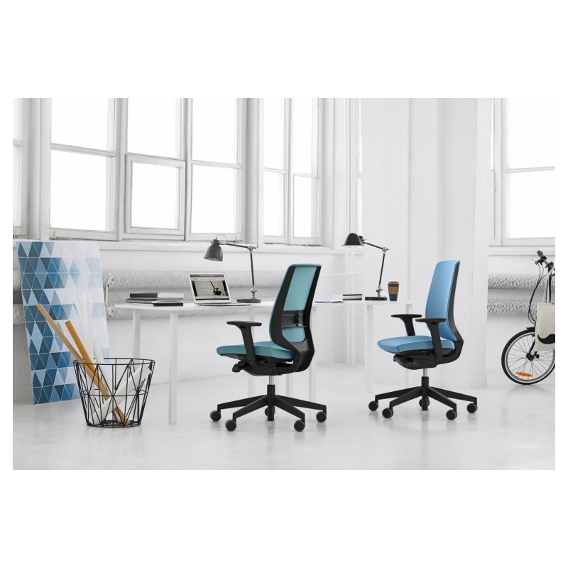 Chaise ergonomique blanche tapissé LightUp - Profim - Prosiege