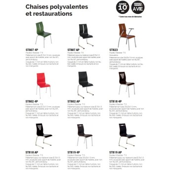 chaises polyvalentes et restauration