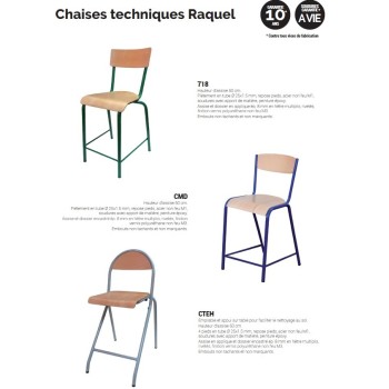 chaise et tabouret technique