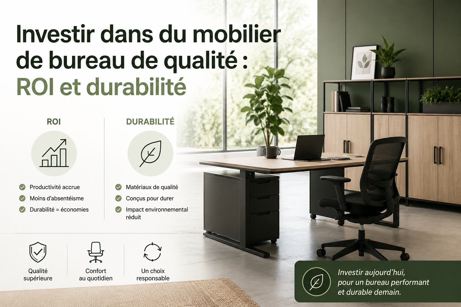 Investir dans du mobilier de bureau de qualité : ROI et durabilité
